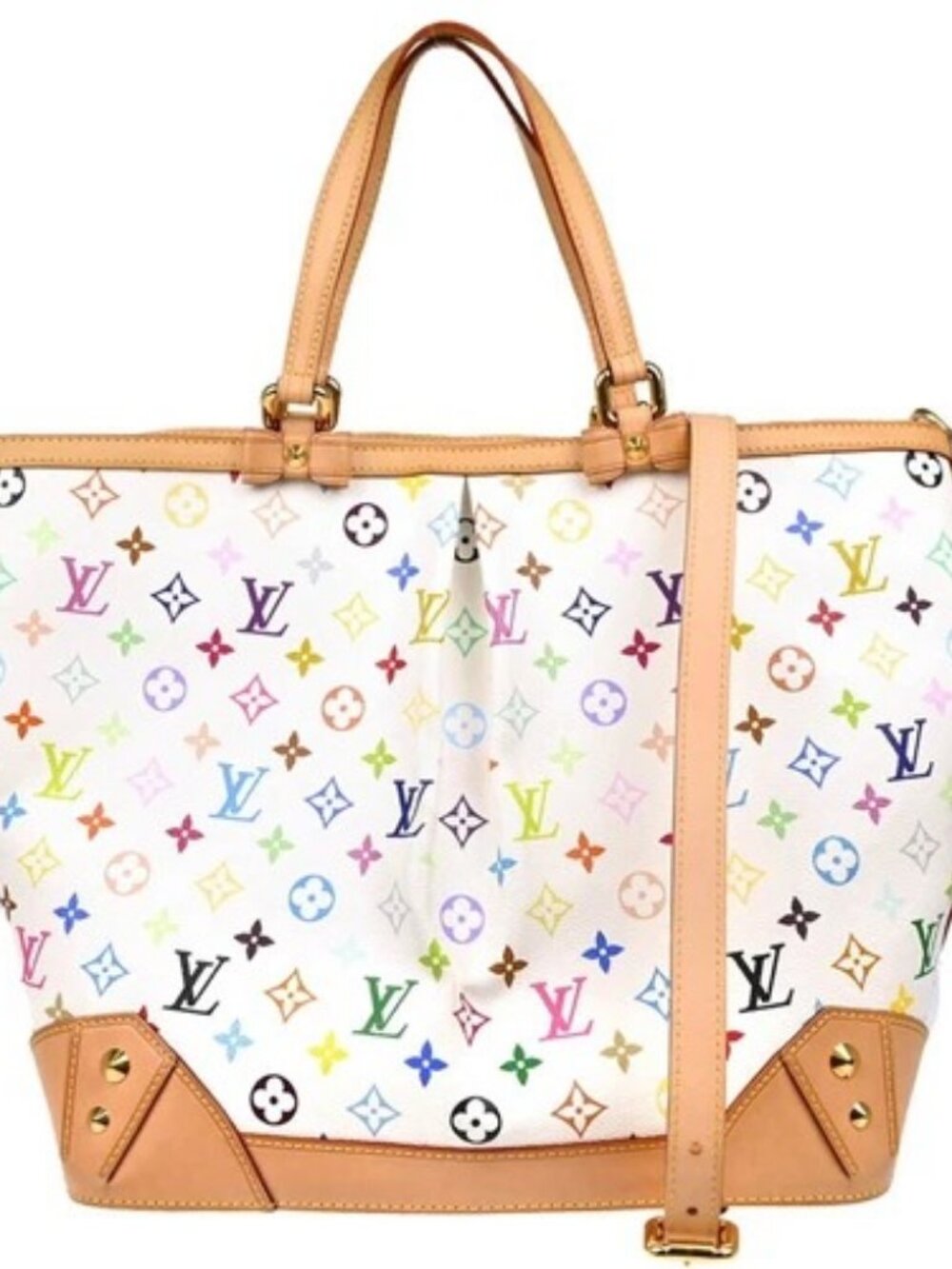 Louis Vuitton White Monogram Sharleen GM 2way Tote Handbag M93214 SR4121 184665